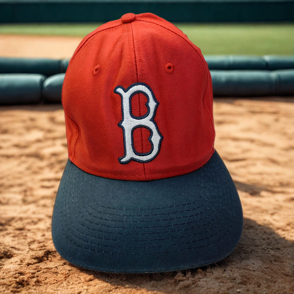 Boston Red Sox Snapback Hat Logo 7 MLB Cap Signed Inside Brim OSFA Vintage